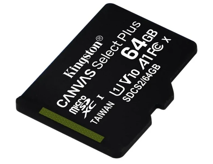 Карта пам'яті microSDXC Kingston Canvas Select Plus 64GB UHS-I A1 чорний для фото та відео - Фото 3 Карта пам'яті microSDXC Kingston Canvas Select Plus 64GB UHS-I A1 чорний для фото та відео - зображення 3