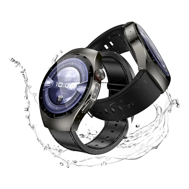 Смарт годинник Hoco Y40 чорний 1.53 дюйма IP68 Bluetooth дзвінки силіконовий ремінець - зображення 7