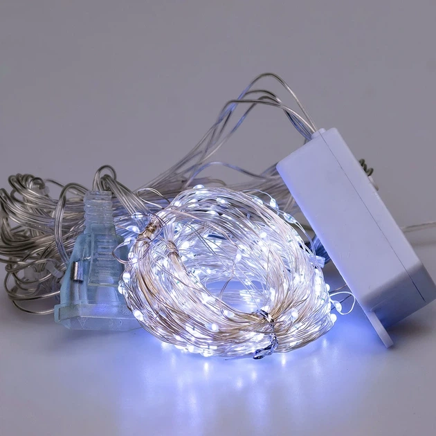 Гірлянда штора світлодіодна 200 LED 3х3 м 8 режимів білий GarlandoPro для декору інтер'єру - Фото 4 Гірлянда штора світлодіодна 200 LED 3х3 м 8 режимів білий GarlandoPro для декору інтер'єру - зображення 4
