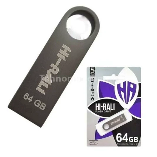 USB флешка 64Гб черный металл для хранения и переноса данных Hi-Rali Shuttle - Фото 4 USB флешка 64Гб черный металл для хранения и переноса данных Hi-Rali Shuttle - изображение 4