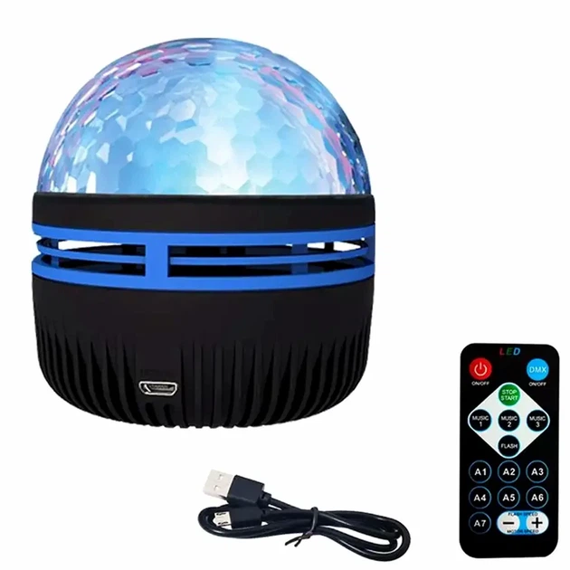 Ночник-проектор LED Q6 STAR LIGHT черный с пультом USB многоцветная подсветка 8.7х7.8 см - изображение 3