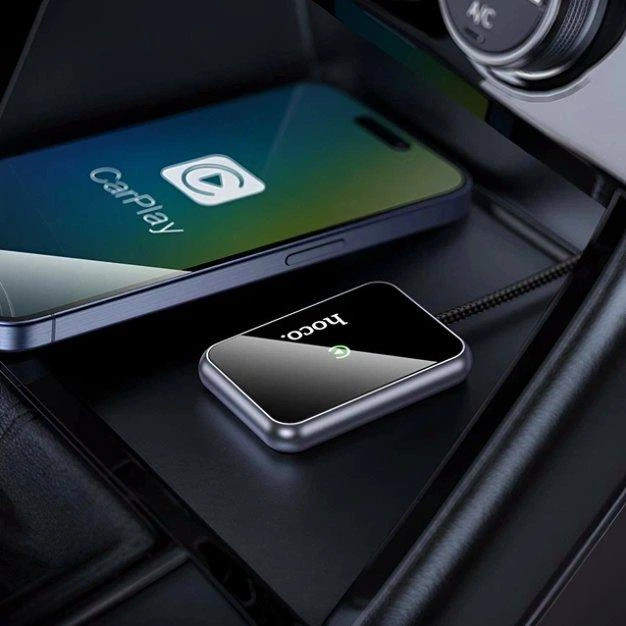 Адаптер Carplay Hoco HU1 USB-A Type-C черно-серый алюминиевый сплав беспроводной для iPhone - изображение 8