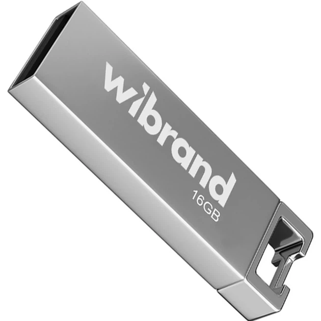 USB флешка Wibrand 16Гб USB 2.0 черный металл для хранения данных - изображение 4