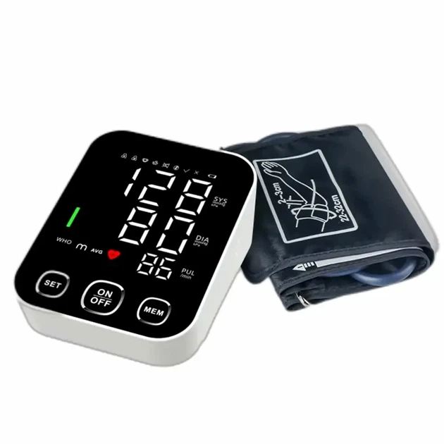 Автоматический тонометр S-04 с индикатором аритмии USB питание 4 батарейки тип AAA цвет белый - Фото 3 Автоматический тонометр S-04 с индикатором аритмии USB питание 4 батарейки тип AAA цвет белый - изображение 3