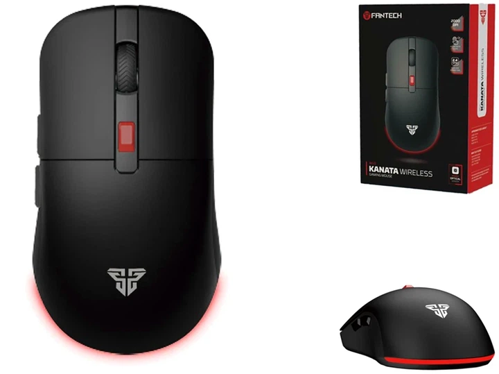 Беспроводная игровая мышь Fantech WG9 Kanata черный 2.4GHz 6 кнопок 600mAh ABS пластик 122x67x40мм - Фото 4 Беспроводная игровая мышь Fantech WG9 Kanata черный 2.4GHz 6 кнопок 600mAh ABS пластик 122x67x40мм - изображение 4