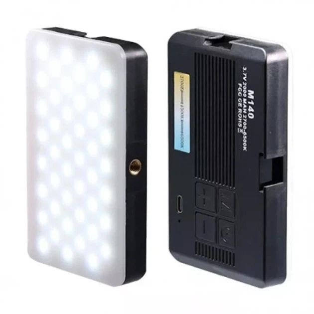 LED лампа RGB 6.5Вт 2000mAh USB Type-C 12x7.2x1.7см для фото и видео съемки M140 черный - Фото 3 LED лампа RGB 6.5Вт 2000mAh USB Type-C 12x7.2x1.7см для фото и видео съемки M140 черный - изображение 3