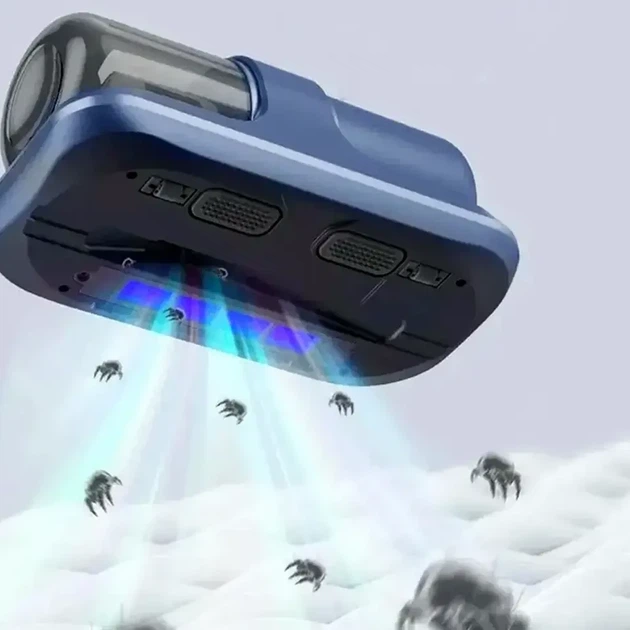 Ручний акумуляторний пилосос 100Вт USB з фільтром HEPA для сухого прибирання синій - зображення 4