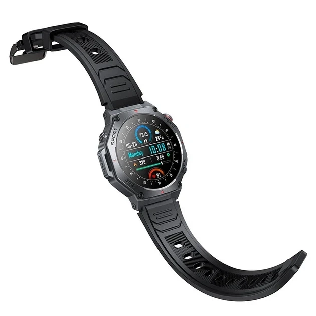 Смарт годинник Hoco Y37 GPS 3ATM AMOLED 1.43 дюйми чорний для спорту та активного відпочинку - зображення 4