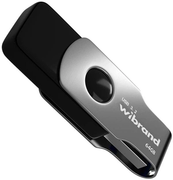 Флешка USB 3.2 64Гб Wibrand Lizard черный пластик металл для хранения данных - Фото 4 Флешка USB 3.2 64Гб Wibrand Lizard черный пластик металл для хранения данных - изображение 4