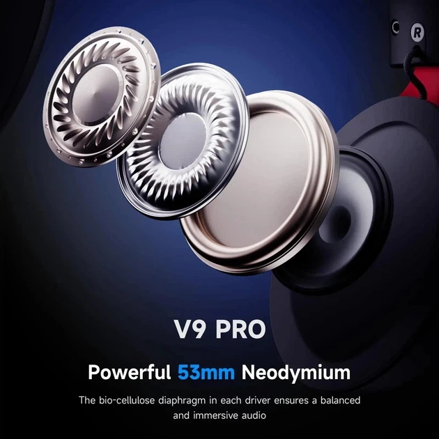 Навушники MCHOSE V9 PRO Black Бездротова Ігрова Гарнтура, Радиоканал/Bluetooth/3.5мм. Знімний Мікрофон, RGB Підсвічування, 7.1 Акумулятор 250 Годин. PC/PS4/PS5/Switch/Xbox - Фото 6 Навушники MCHOSE V9 PRO Black Бездротова Ігрова Гарнтура, Радиоканал/Bluetooth/3.5мм. Знімний Мікрофон, RGB Підсвічування, 7.1 Акумулятор 250 Годин. PC/PS4/PS5/Switch/Xbox - зображення 6