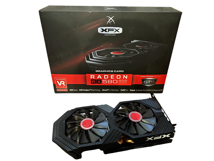 Видеокарта RX 580 8GB XFX (RX-580P8D VA.2) Б/У - Фото 1 Видеокарта RX 580 8GB XFX (RX-580P8D VA.2) Б/У - изображение 1