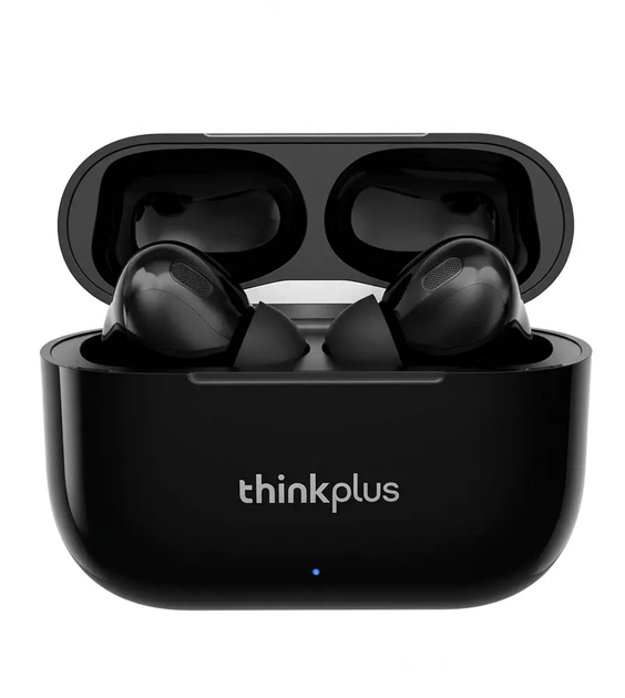 Бездротові навушники Lenovo Thinkplus LP33 TWS Bluetooth, стильні навушники в кейсі із сенсорним керуванням, Black - зображення 2