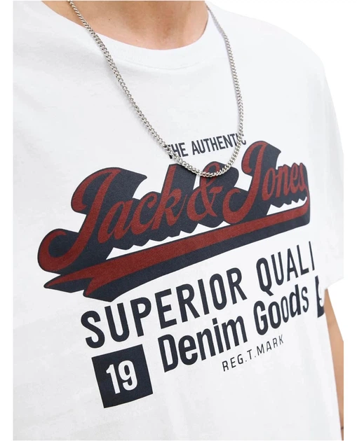 Футболка мужская Jack&Jones 12279535.WHITE XL белая (5715724947979) - Фото 2 Футболка мужская Jack&Jones 12279535.WHITE XL белая (5715724947979) - изображение 2