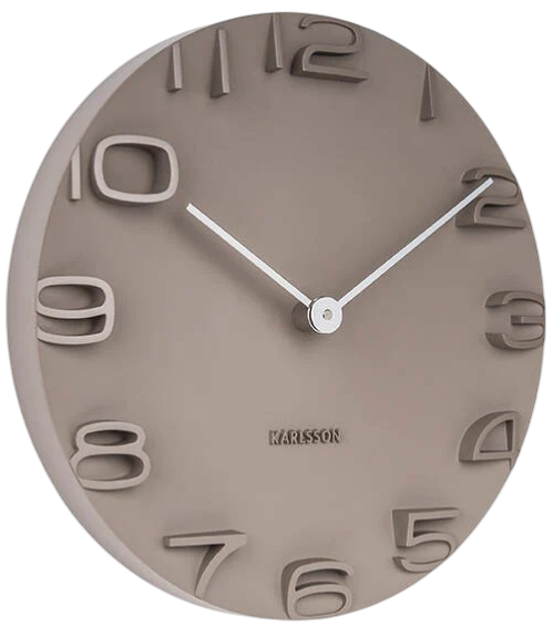 Zegar ścienny Karlsson On the edge 42 cm Beżowy (8714302579998) - obraz 3