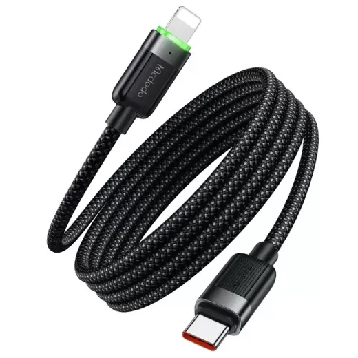 Кабель Mcdodo USB-C to Lightning 36W Magnetic Self-Winding Data Cable 1.2m Black - Фото 1 Кабель Mcdodo USB-C to Lightning 36W Magnetic Self-Winding Data Cable 1.2m Black - зображення 1