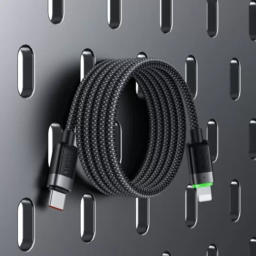 Кабель Mcdodo USB-C to Lightning 36W Magnetic Self-Winding Data Cable 1.2m Black - Фото 4 Кабель Mcdodo USB-C to Lightning 36W Magnetic Self-Winding Data Cable 1.2m Black - зображення 4