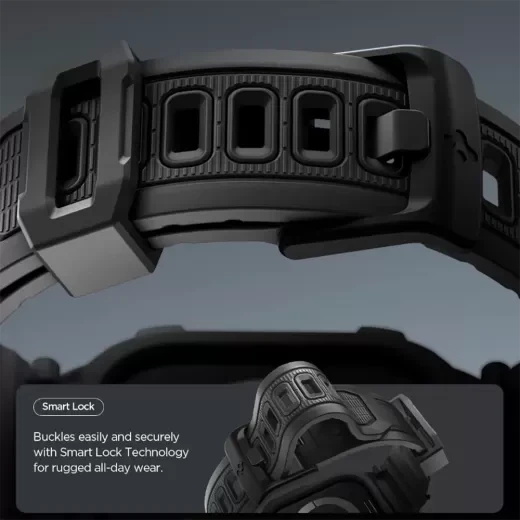 Чохол-ремінець Spigen Rugged Armor Pro 2 Matte Black для Apple Watch 11 | 10 42мм (ACS10494) - зображення 5