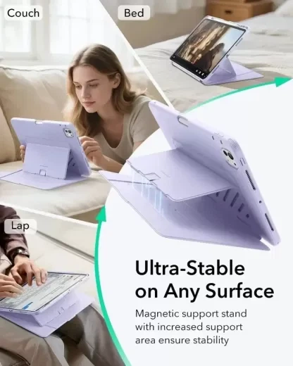 Чехол-подставка ESR Flip Magnetic Case with Pencil Holder Purple для iPad Pro 13" M5 | M4 (2025 | 2024) (1B21700402) - изображение 3