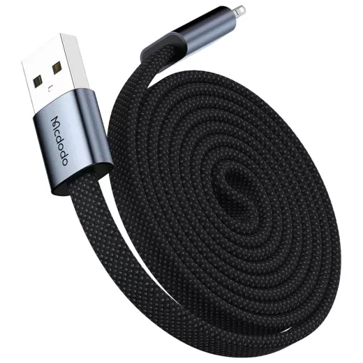 Кабель Mcdodo CA-1160 USB-A to Lightning 3A Ultra-Thin Magnetic Self-Winding Cable 15W 1м Black - Фото 1 Кабель Mcdodo CA-1160 USB-A to Lightning 3A Ultra-Thin Magnetic Self-Winding Cable 15W 1м Black - изображение 1
