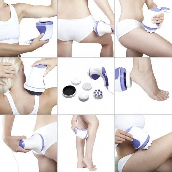 Вібромасажер для тіла Relax & Tone антицелюлітний 2500 об/хв, електричний масажер з 5 насадками, для схуднення, корекції фігури, спини, шиї, ніг та живота - Фото 5 Вібромасажер для тіла Relax & Tone антицелюлітний 2500 об/хв, електричний масажер з 5 насадками, для схуднення, корекції фігури, спини, шиї, ніг та живота - изображение 5