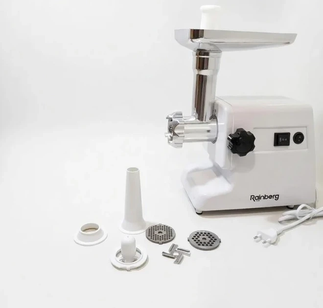 М'ясорубка RAINBERG RB-671 2200W з реверсом, продуктивність 2 кг/хв, насадка кеббе, ножі з нержавіючої сталі, електрична шнекова м'ясорубка для дому - Фото 8 М'ясорубка RAINBERG RB-671 2200W з реверсом, продуктивність 2 кг/хв, насадка кеббе, ножі з нержавіючої сталі, електрична шнекова м'ясорубка для дому - изображение 8