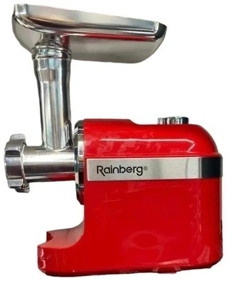 М’ясорубка Rainberg RB 2270 3800 Вт з реверсом, електрична шнекова м’ясорубка з 3 решітками 3/5/7 мм, 2 ножі, насадка кеббе, металевий лоток - изображение 3