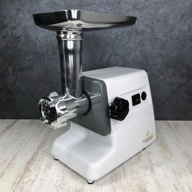 М'ясорубка Crownberg CB-4212 2500W з реверсом, мідний двигун, захист від перегріву, 2 решітки 5 мм і 7 мм, насадка для кеббе, електрична м'ясорубка для дому - изображение 6