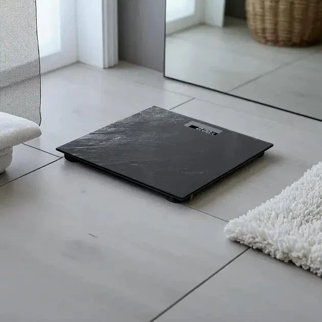 Підлогові електронні ваги Domotec MS-10000 до 180 кг, LED-дисплей, вимірювання температури, загартоване скло під камінь, автоматичне включення/вимкнення, компактні та стильні - изображение 5