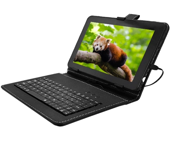 Чехол для планшета универсальный с клавиатурой Micro-USB 9.7-11" подставка Black (19003) - изображение 3