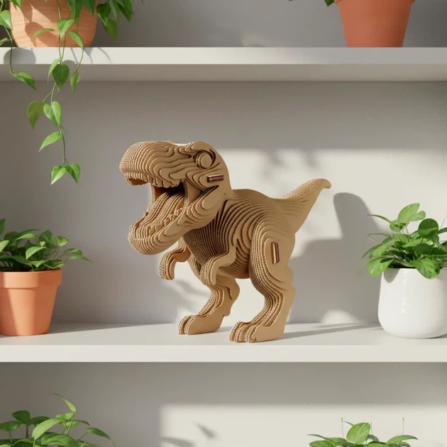 3D Пазл Конструктор Картонный Cartonic Тиранозавр Динозавр (Tyrannosaurus Collectible) 58 деталей - Фото 1 3D Пазл Конструктор Картонный Cartonic Тиранозавр Динозавр (Tyrannosaurus Collectible) 58 деталей - изображение 1