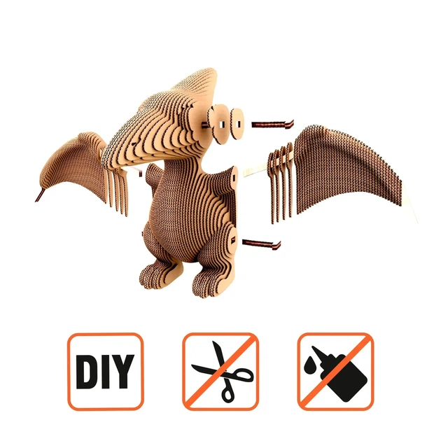 3D Пазл Конструктор Картонний Cartonic Птеродактіль Динозавр (Pterodactyl Collectible) 149 деталей - Фото 8 3D Пазл Конструктор Картонний Cartonic Птеродактіль Динозавр (Pterodactyl Collectible) 149 деталей - зображення 8