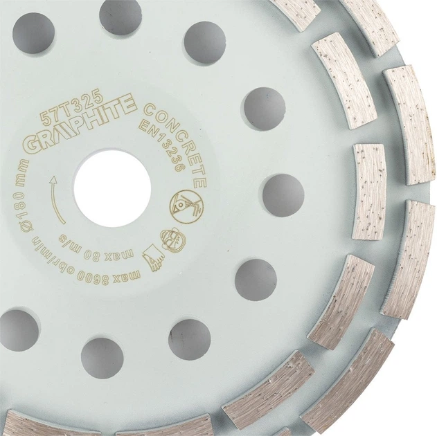Диск алмазний Graphite шліфувальний 180 x 22.2 мм (5902062118929) - зображення 4