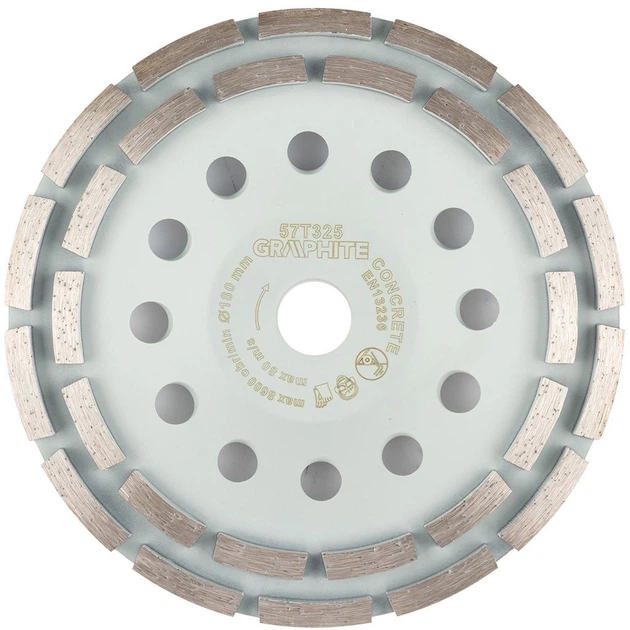 Диск алмазний Graphite шліфувальний 180 x 22.2 мм (5902062118929) - зображення 6