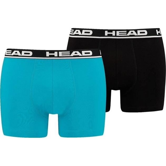 Трусы (боксерки) Head BASIC BOXER 2P голубо-черные, черные (2 штуки) XL 701202741-021 - Фото 1 Трусы (боксерки) Head BASIC BOXER 2P голубо-черные, черные (2 штуки) XL 701202741-021 - изображение 1
