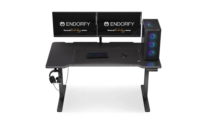Геймерський ігровий стіл Endorfy Atlas L Electric Чорний - Фото 3 Геймерський ігровий стіл Endorfy Atlas L Electric Чорний - зображення 3