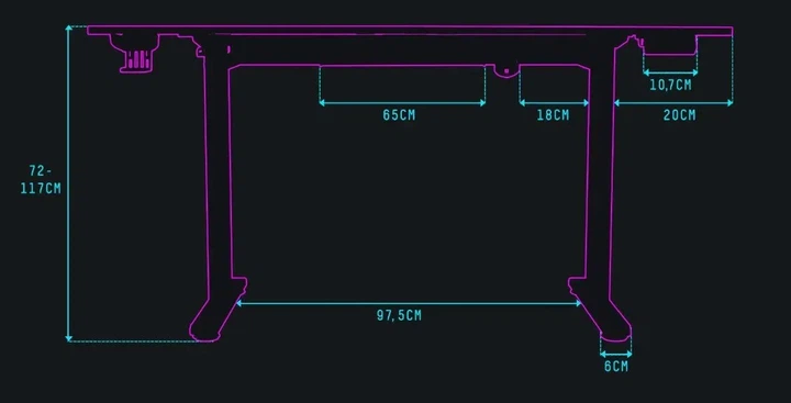 Стіл Ultradesk LEVEL V2 140см Регулювання висоти Чорно-синій - Фото 6 Стіл Ultradesk LEVEL V2 140см Регулювання висоти Чорно-синій - зображення 6