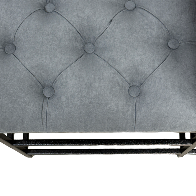 Банкетка для взуття Mzavod Каліфорнія-1R 80 см велюр сірий/дуб платиновий (CF-1R-80-VLR7-2-9005) - зображення 7