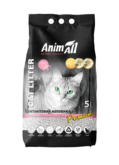 Наполнители AnimAll Baby Powder Бентонитовый Наполнитель для кошачьего туалета 5 л (144571) - Фото 1 Наполнители AnimAll Baby Powder Бентонитовый Наполнитель для кошачьего туалета 5 л (144571) - изображение 1