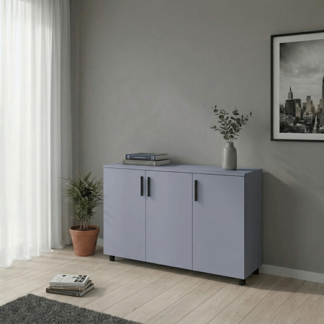 Комод Doros Торн Серый 3 ДСП 135х51.6х80 (41510171) - Фото 5 Комод Doros Торн Серый 3 ДСП 135х51.6х80 (41510171) - изображение 5