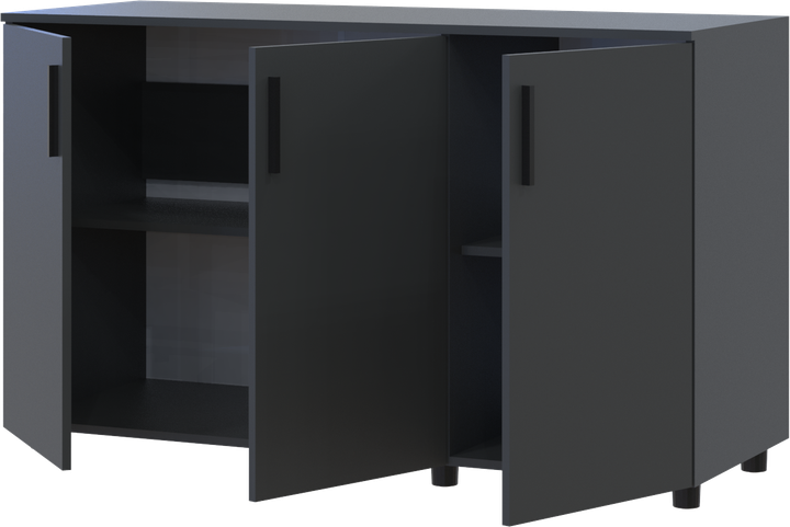Комод Doros Торн Антрацит 3 ДСП 135х51.6х80 (41510173) - изображение 4