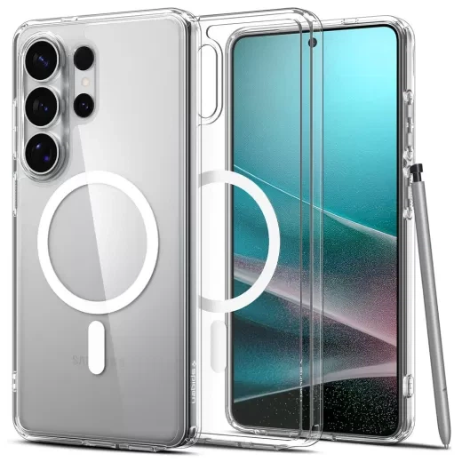 Прозрачный чехол Spigen Ultra Hybrid MagSafe Clear White для Samsung Galaxy S26 Ultra (ACS10679) - Фото 2 Прозрачный чехол Spigen Ultra Hybrid MagSafe Clear White для Samsung Galaxy S26 Ultra (ACS10679) - изображение 2