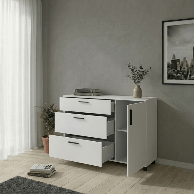 Комод Doros Торн Белый 3Ш/1Д 135х51.6х80 (41510181) - изображение 7