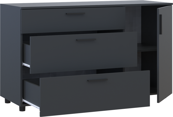 Комод Doros Торн Антрацит 3Ш/1Д 135х51.6х80 (41510185) - изображение 5