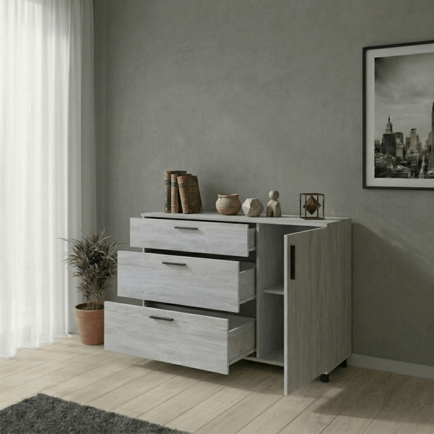 Комод Doros Торн Сосна Натти 3Ш/1Д 135х51.6х80 (41510179) - Фото 7 Комод Doros Торн Сосна Натти 3Ш/1Д 135х51.6х80 (41510179) - изображение 7