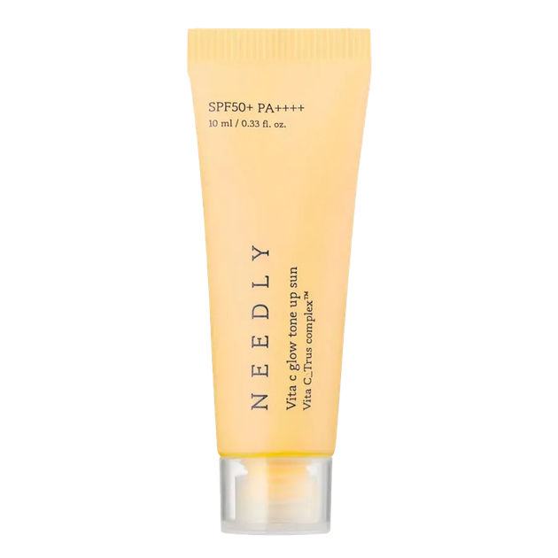 Солнцезащитный крем с эффектом осветления и сияния Needly Vita C Glow Tone Up Sun SPF 50+ PA++++, миниатюра 10 мл - Фото 1 Солнцезащитный крем с эффектом осветления и сияния Needly Vita C Glow Tone Up Sun SPF 50+ PA++++, миниатюра 10 мл - изображение 1