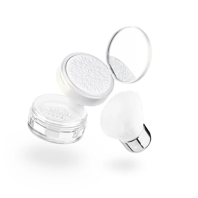 Пудра для лица с матовым и светлым финишем двойная Kiko Milano Snow-Kissed Holiday My Setting Duo Face Powder 18.5г - изображение 4
