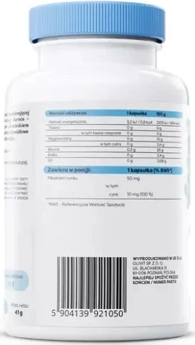 Cynk Osavi Pikolinian Cynku 50 mg 120 kapsułek (5904139921050) - obraz 2