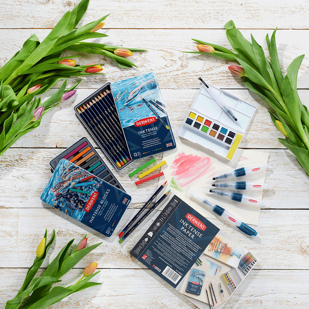 Чорнильні олівці Inktense 12кол Derwent - изображение 4