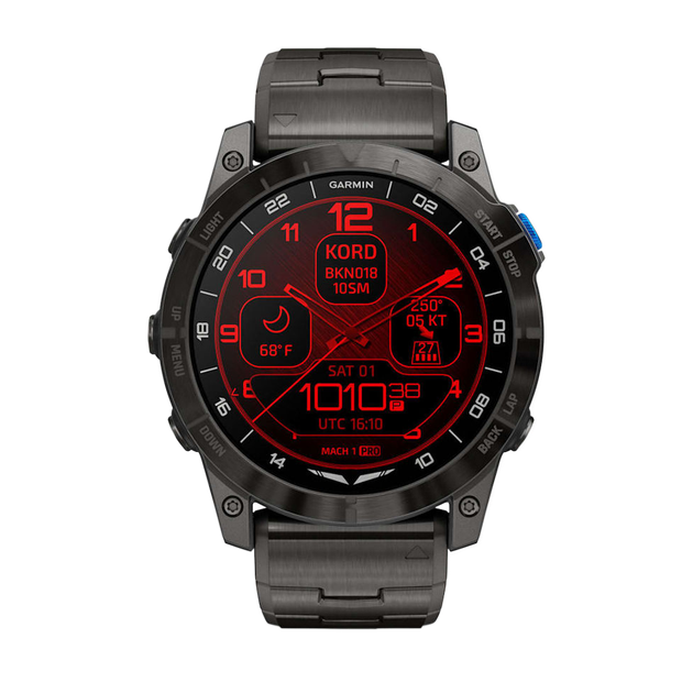 Смарт-годинник Garmin D2 Mach 1 Pro with Vented Titanium Bracelet (010-02804-80/81) - зображення 2