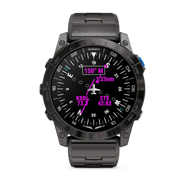 Смарт-годинник Garmin D2 Mach 1 Pro with Vented Titanium Bracelet (010-02804-80/81) - зображення 8